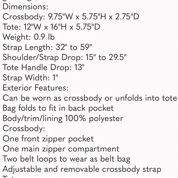 NWT Lug Butterfly Crescendo Convertible Shopper/Crossbody - Picture 8 of 9